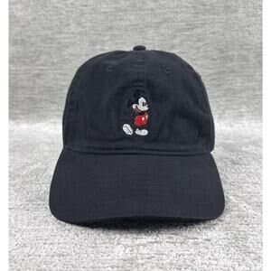 Disney Mickey Mouse Black Dad Hat Adjustable Strapback Baseball Cap Adult OSFM